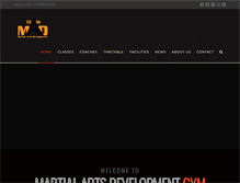 Tablet Screenshot of martialartsdevelopment.com